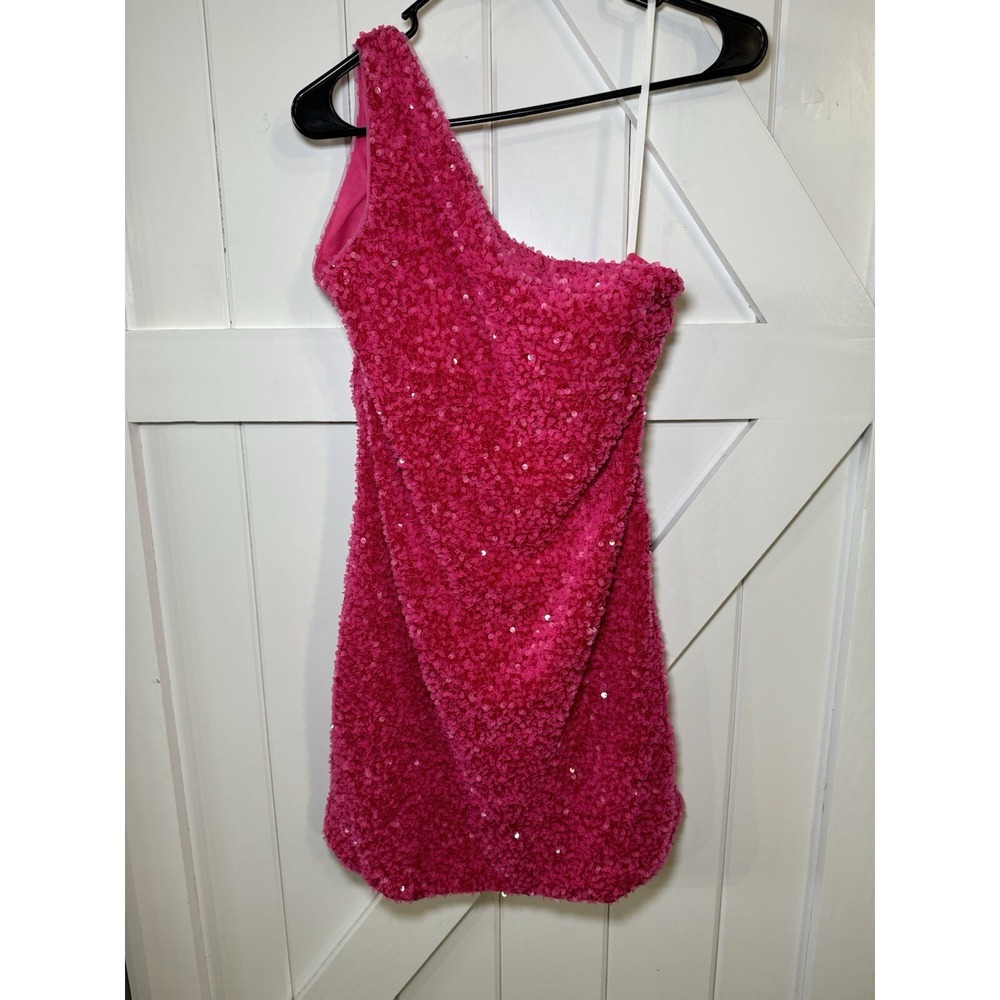 NEW YEARS PROM‎ DRESS SPARKLE COCKTAIL PINK SZ 12